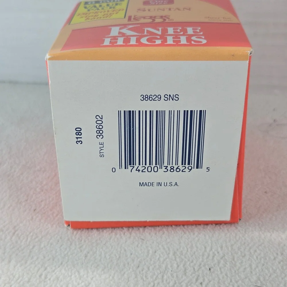 VTG Leggs Knee Highs 6 Pair Value Pack Suntan One Size‎ Sheer Toe Improved